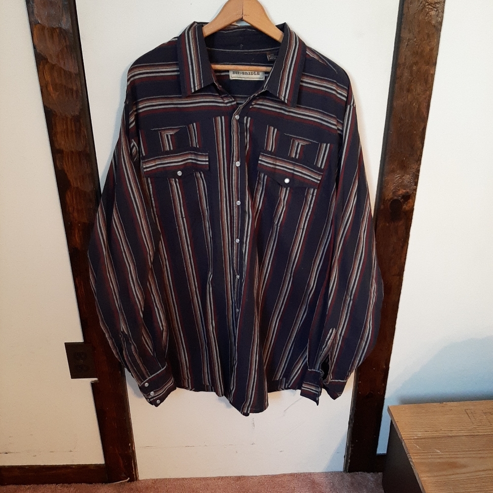 Men's Bit & Bridle Snap Longsleeve Dress Shirt XLT.